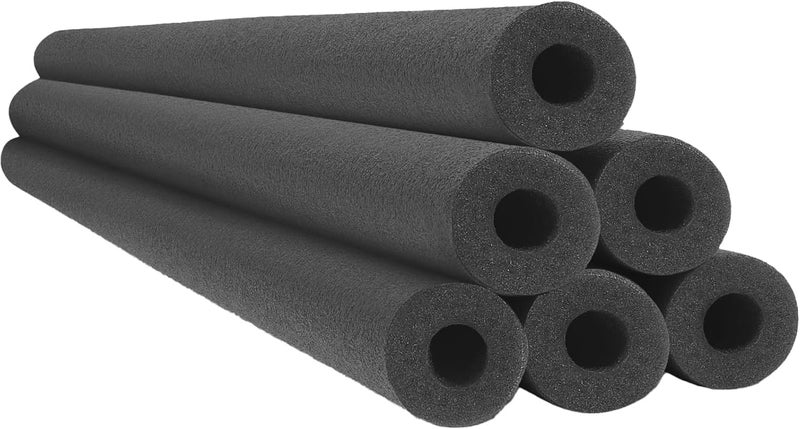 Chochkees Black Pool Noodles Swimming Hollow Core Foam Tube, Floating Thick Noodles for Floating, Pool Accessories, 52" - Image 1